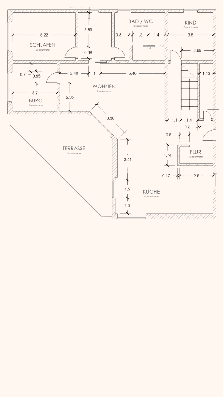 Grundriss mit Bemaßung